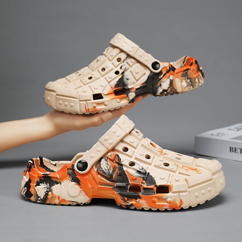 Men Shoes On Cloud - รองเท้าแตะผู้ชายแบบสวม Cloud Comfort ปิดนิ้วเท้า กันลื่น เหมาะสำหรับเล่นกีฬา