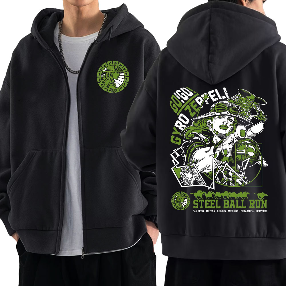 Men'S Shoes Good For Running - เสื้อฮู้ดซิปอนิเมะ Jojo's Bizarre Adventure ลาย Gyro