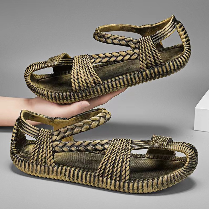 Men Shoes On Cloud - Retro รองเท้าแตะโรมันกีฬารองเท้าแตะสําหรับชายฤดูร้อนกลางแจ้งคู่รองเท้าชายหาด Eva นุ่มสบายเปิดนิ้วเท้ารองเท้าแตะเมฆ