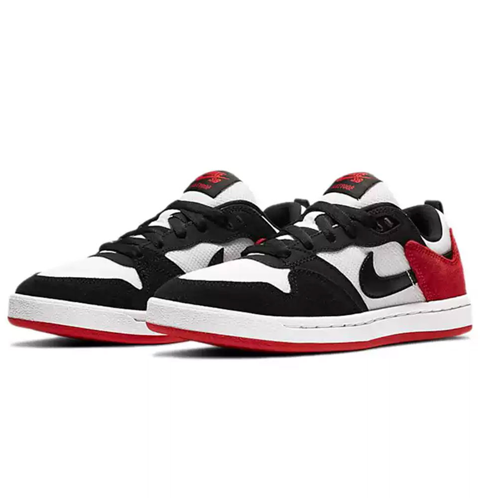 Men'S Shoes Nike Black - รองเท้าสเก็ตไนกี้ เอสบี อัลลีอุป หนังกลับทรงโลว์ท็อปสำหรับผู้ชาย สีดำ สีขาว