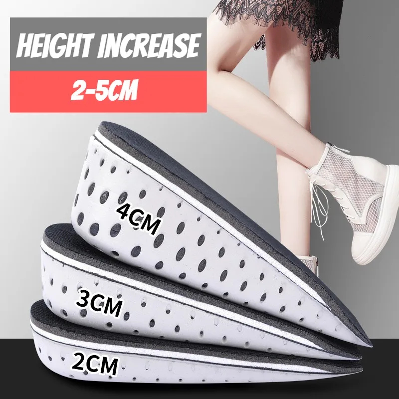 Men Shoes Outlet - แผ่นเสริมส้นรองเท้าแบบซ่อน 2-5 ซม. เพิ่มความสูง แผ่นรอง EVA