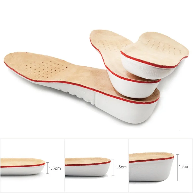 Men Shoes Outlet - 1 คู่ความสูงเพิ่มพื้นรองเท้าผู้ชายผู้หญิง Comfort Orthopedic รองเท้า Insoles