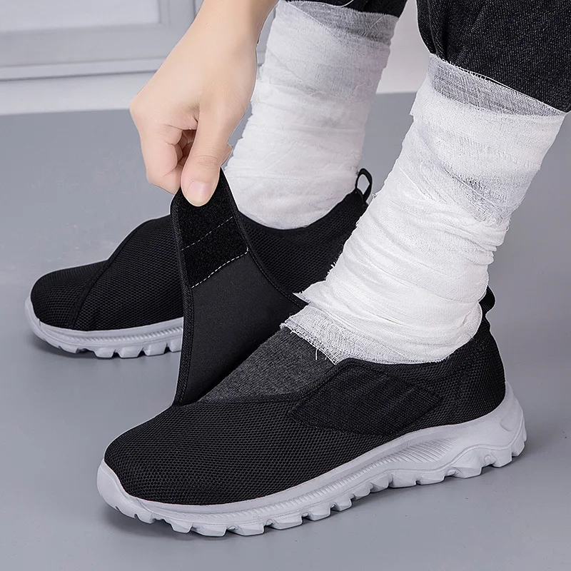 Men'S Shoes Diabetic - รองเท้าเดินสำหรับผู้ชายเท้ากว้าง รองเท้าสำหรับผู้ป่วยเบาหวาน เท้าบวม สายรัดปรับได้ ผ้าด้านบนนุ่มสบาย รองเท้าผ้าใบผู้หญิง