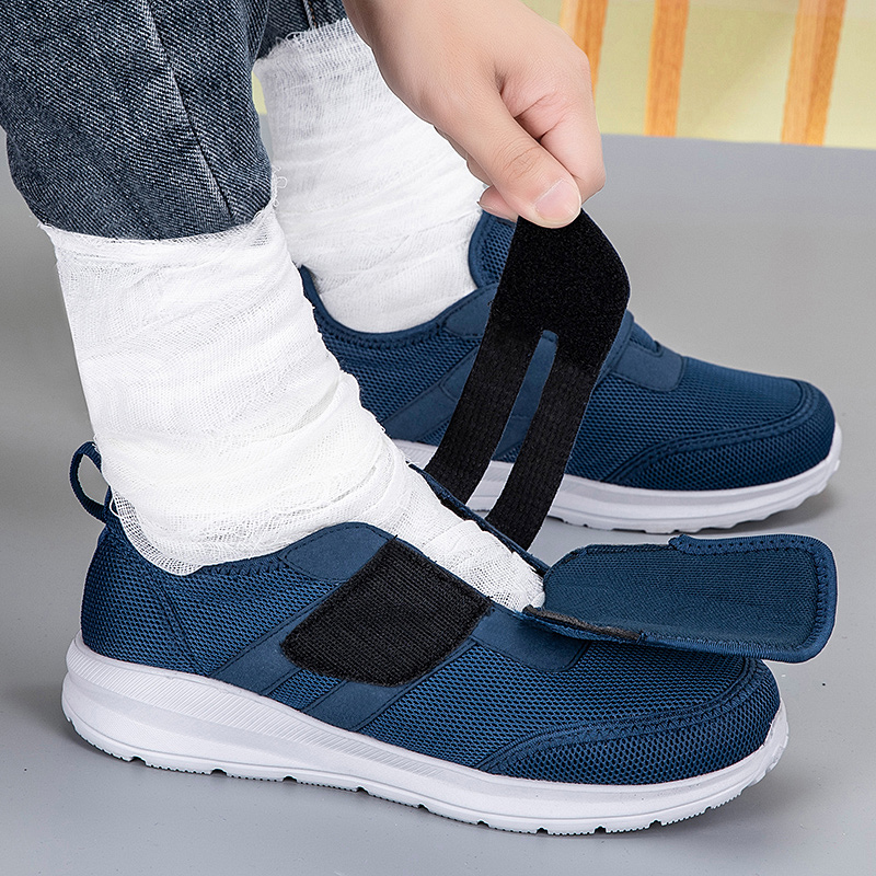 Men'S Shoes Diabetic - รองเท้าเดินเบาสบาย ปรับได้ สำหรับผู้ป่วยเบาหวาน บรรเทาอาการปวดเท้า สำหรับผู้สูงอายุชายและหญิง สวมใส่สบายสำหรับเท้าบวม