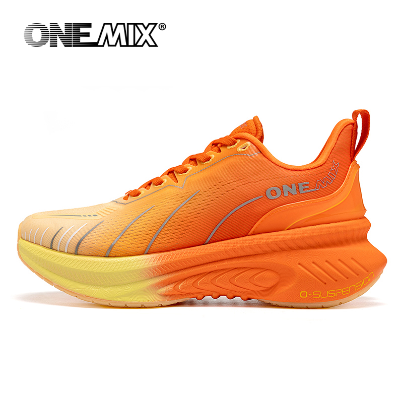 Men Shoes On Cloud - Onemix รองเท้าวิ่งกันกระแทกสำหรับผู้ชาย, รองเท้าวิ่งรองรับแรงกระแทกแบบผูกเชือกรองเท้ากีฬากลางแจ้งกันลื่นสำหรับผู้หญิง