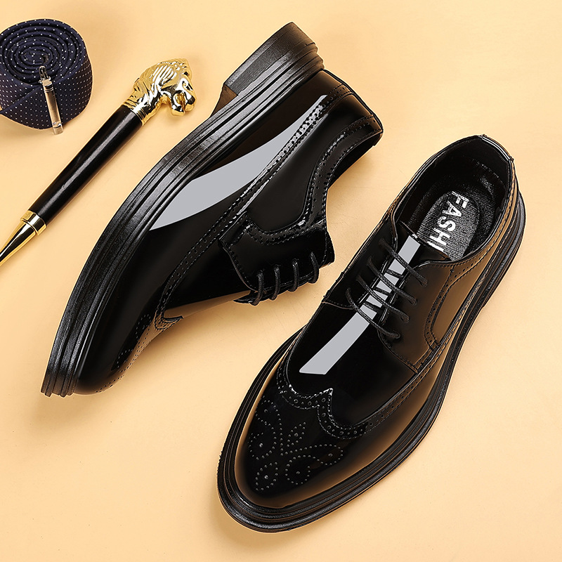รองเท้าหนังแก้วผู้ชายแบบ Brogu - Men Shoes For Wedding บทวิจารณ์และราคา