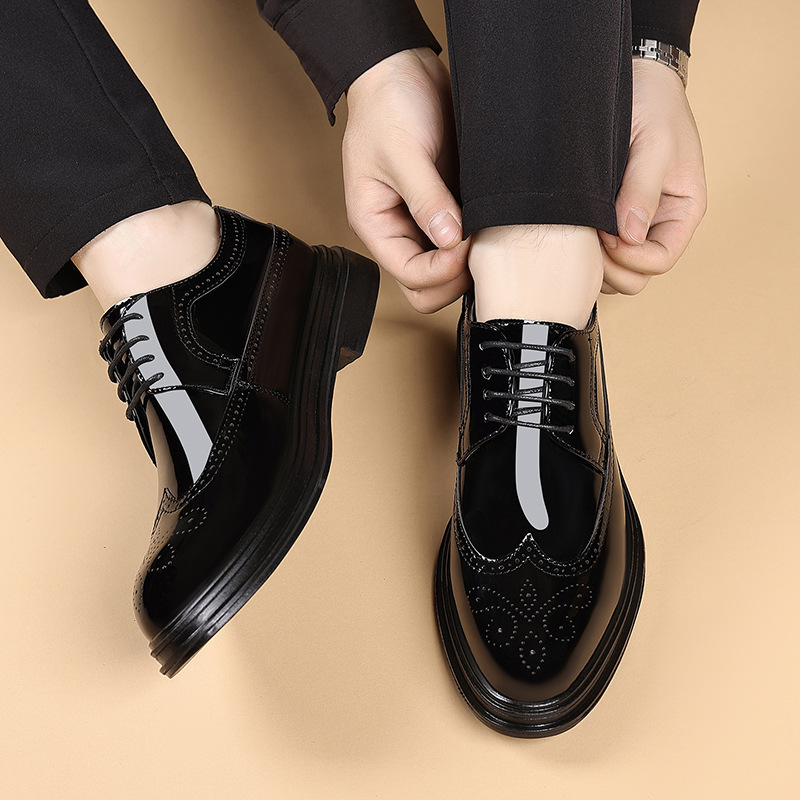 รองเท้าหนังแก้วผู้ชายแบบ Brogu - Men Shoes For Wedding บทวิจารณ์และราคา