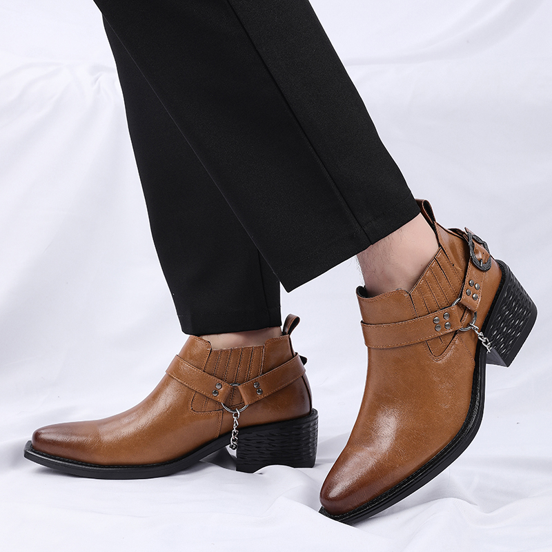 ใหม่สีน้ำตาล/สีดำรองเท้าหนังวั - Men Shoes For Wedding บทวิจารณ์และราคา