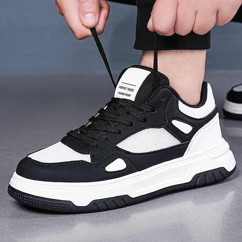 รองเท้าผ้าใบผู้ชายแบบหนา ส้นสู - Shoes Heels Men บทวิจารณ์และราคา