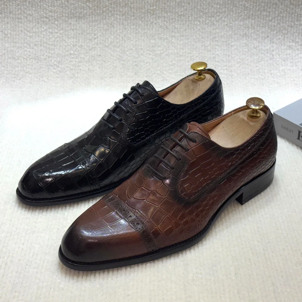 Luxury Handmade ของแท้หนังรองเ - Men Shoes For Wedding บทวิจารณ์และราคา