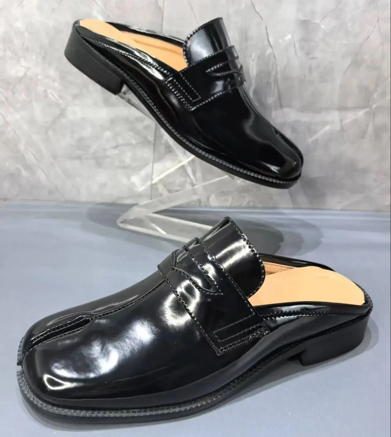 รองเท้าแตะแบบสวมผู้ชาย หนังแก้ - Shoes Heels Men บทวิจารณ์และราคา