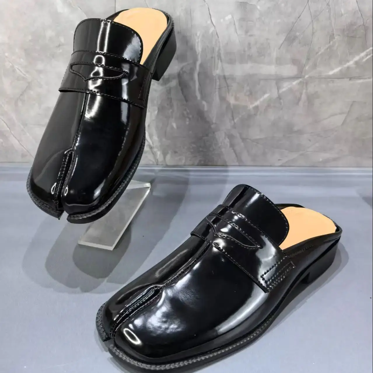 รองเท้าแตะแบบสวมผู้ชาย หนังแก้ - Shoes Heels Men บทวิจารณ์และราคา