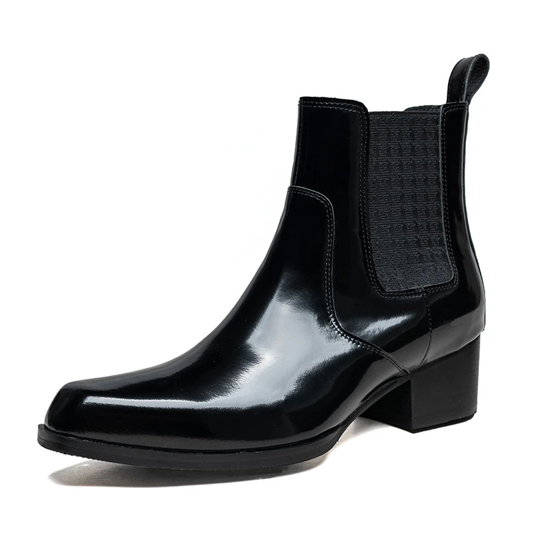 รองเท้าบูทข้อเท้าหนังแก้วหรูหร - Men Shoes For Wedding บทวิจารณ์และราคา