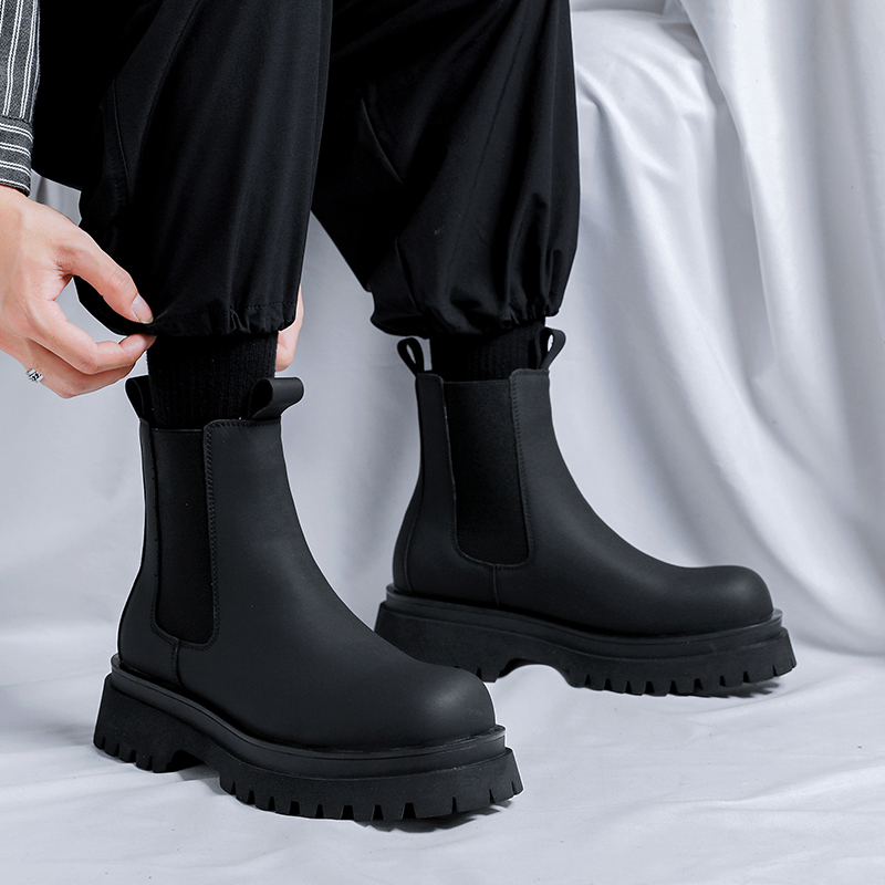 รองเท้าบูทหุ้มข้อสูงสีดำรุ่นปี - Shoes Heels Men บทวิจารณ์และราคา