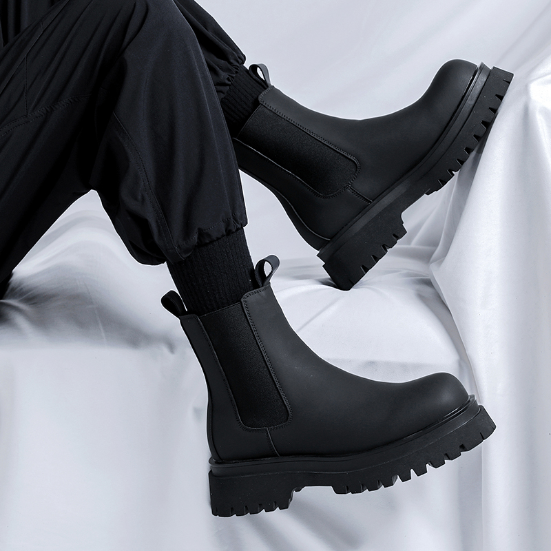 รองเท้าบูทหุ้มข้อสูงสีดำรุ่นปี - Shoes Heels Men บทวิจารณ์และราคา